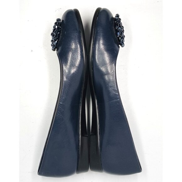 Aerosoles Becxotic Genuine Leather Ballet Flats Shoes Navy Blue 7M - Picture 7 of 11